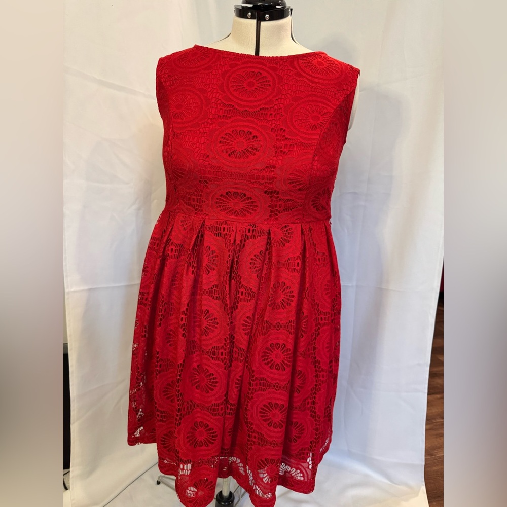 Fun red lace dress